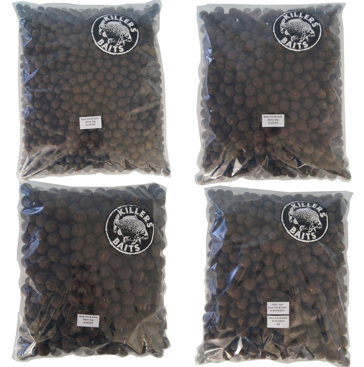 Carp Killers Black Fish & Garlic Boilies 5kg