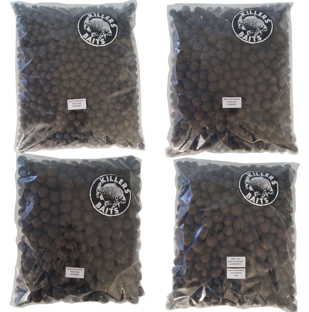 Carp Killers Black Fish & Garlic Boilies 5kg
