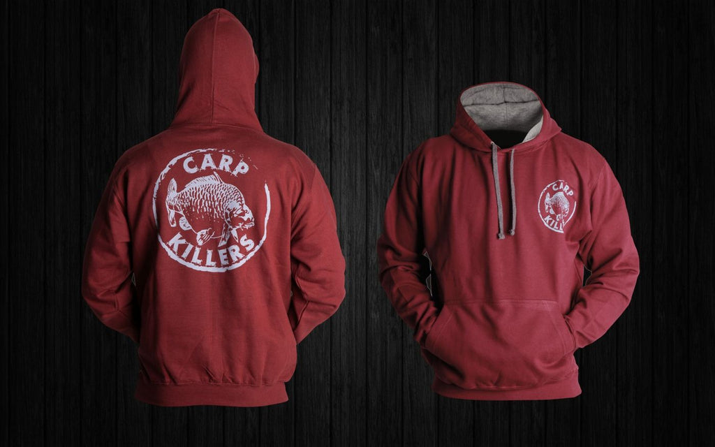 Carp Killers Hoodie burgundy Pullover mit Kapuze