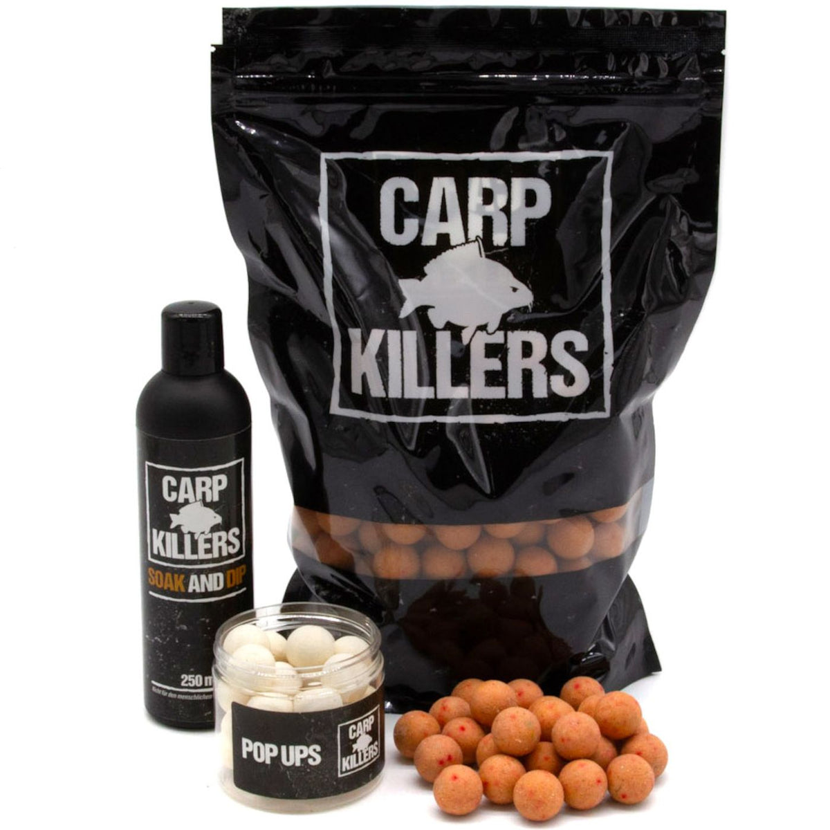 Carp Killers Scoberry 5kg Boilies + 100g Pop Ups 20mm + 250ml Dip